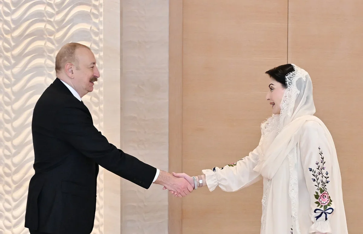 İlham Əliyev Pakistanın Pəncab əyalətinin Baş naziri Məryəm Nəvaz Şərifi qəbul edib