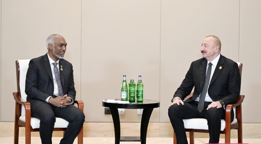 İlham Əliyev Maldiv Prezidenti ilə görüşüb