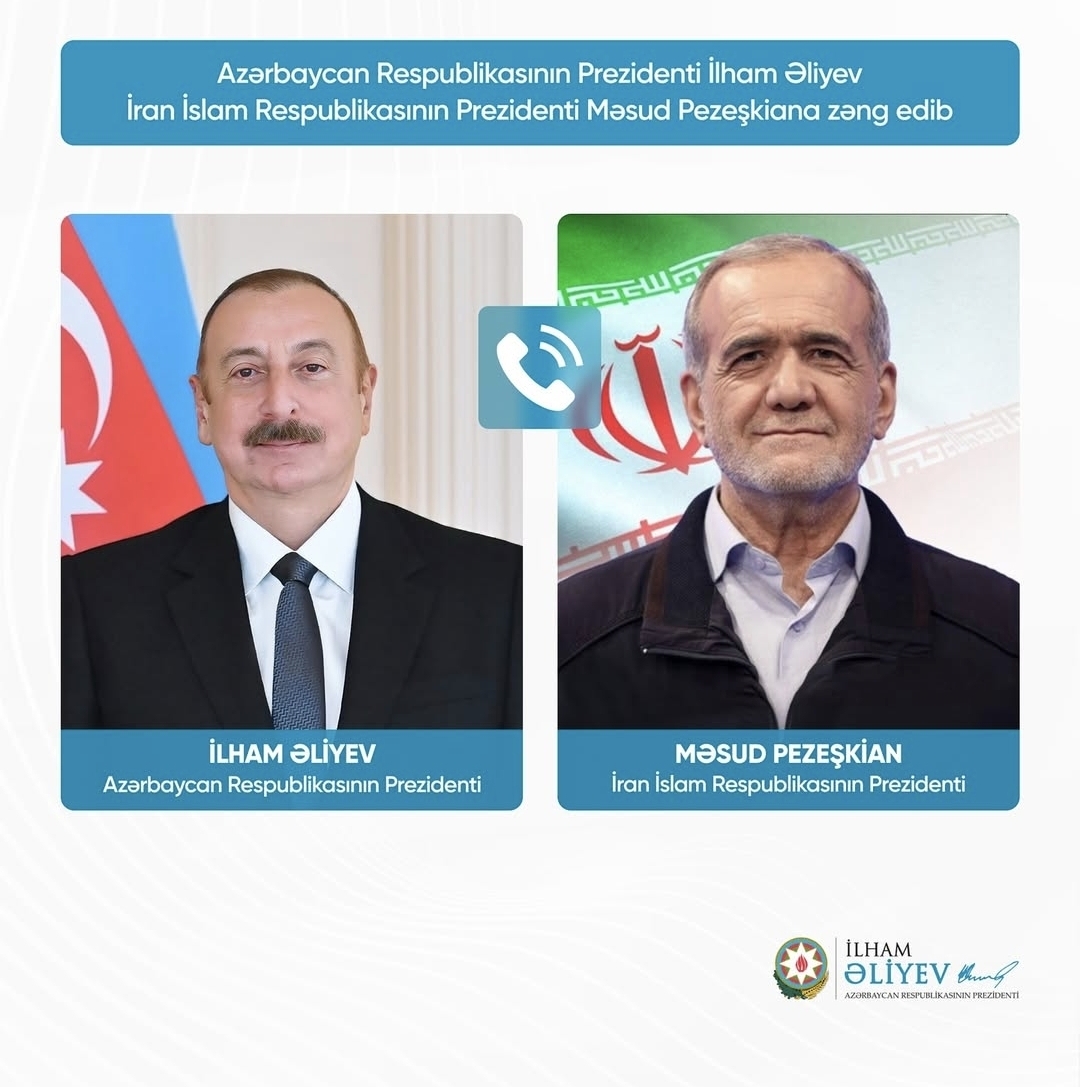Prezident İlham Əliyev Məsud Pezeşkiana zəng edib